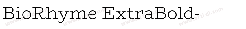 BioRhyme ExtraBold字体转换